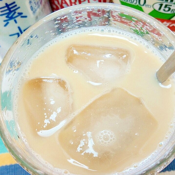 アイス☆水素水入りプロテインカフェオレ♪